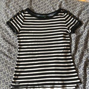 Lauren Ralph Lauren Striped shirt black and white Size Medium